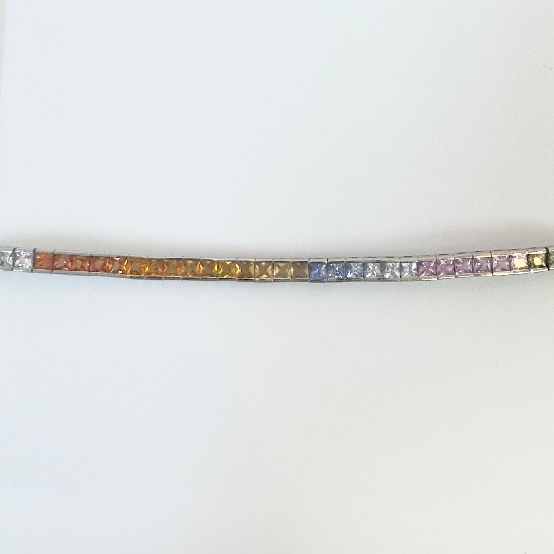 צמיד טניס זהב 14K ספירים ריינבאו מק״ט 441