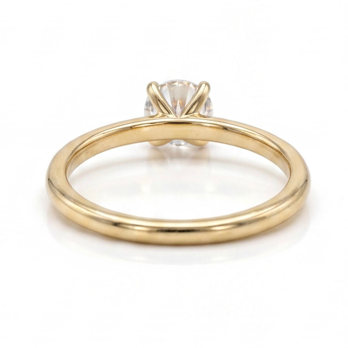 טבעת זהב 14K צהוב יהלום סוליטר 0.71 קראט טבעי GIA מק״ט 1026