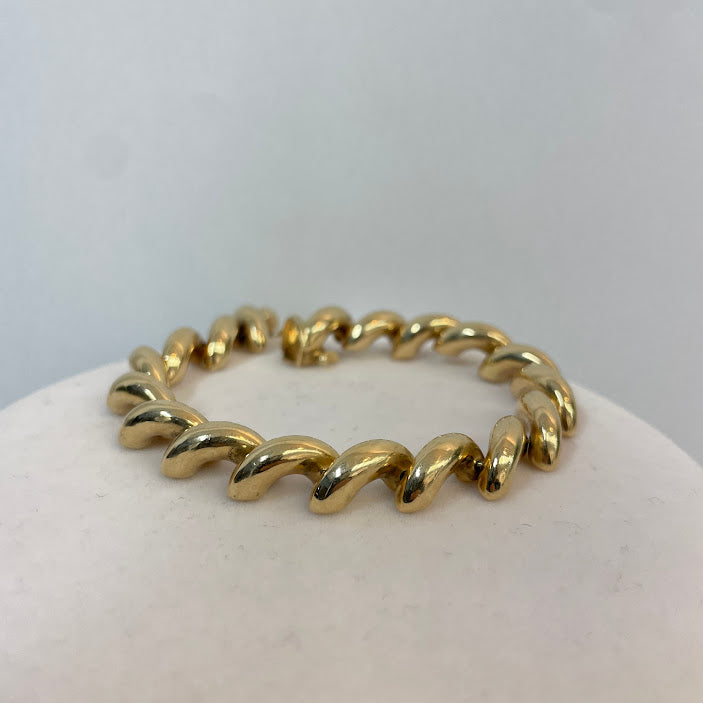 צמיד וינטג' אמיתי זהב צהוב 14K מק"ט 261