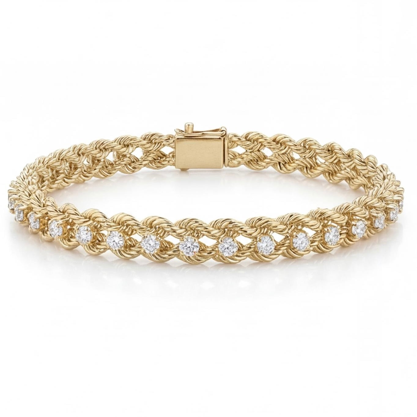 צמיד זהב 14K צהוב יהלומים טבעיים 1.85 קראט מק״ט 949