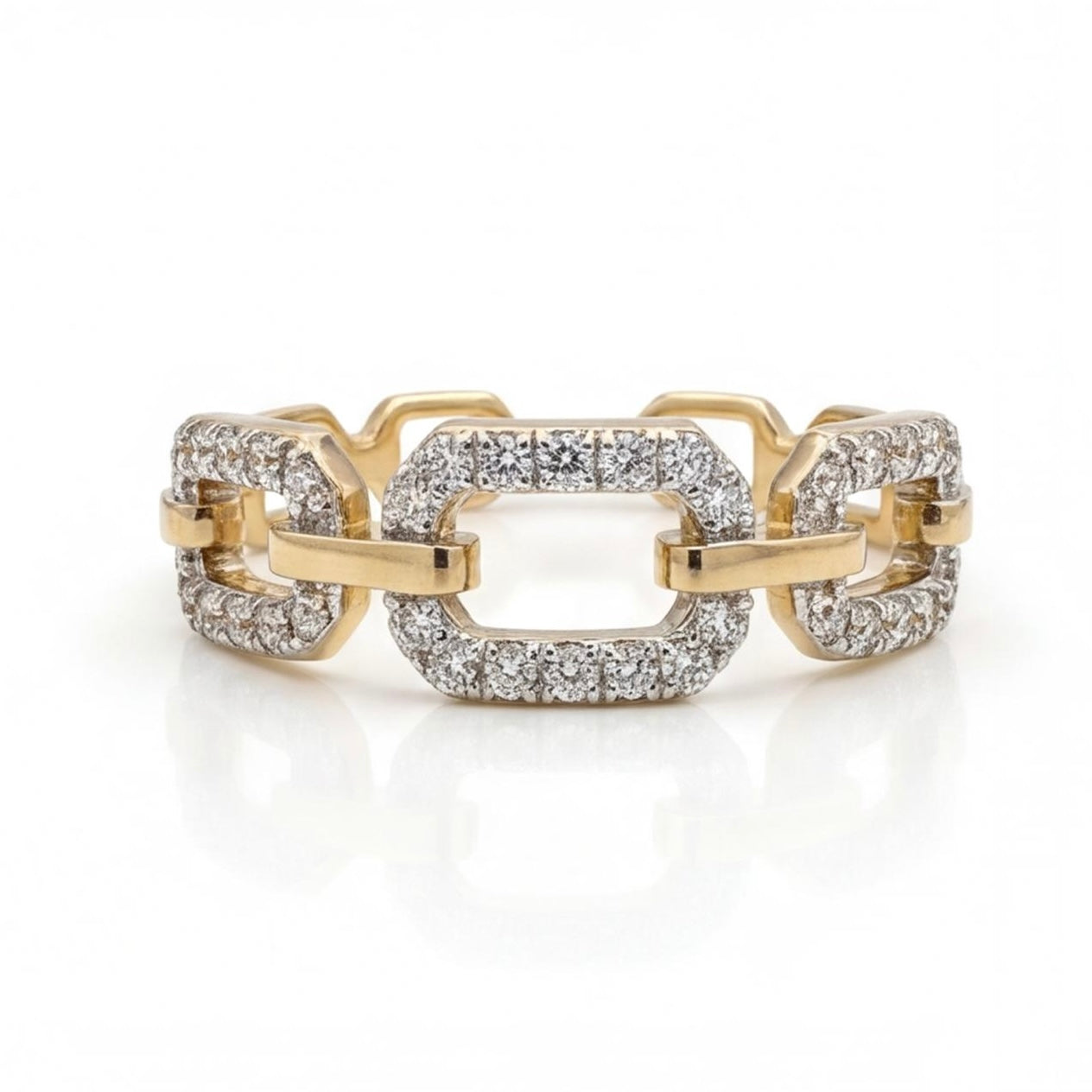 טבעת זהב 14K צהוב יהלומים 0.24 קראט מק״ט 966