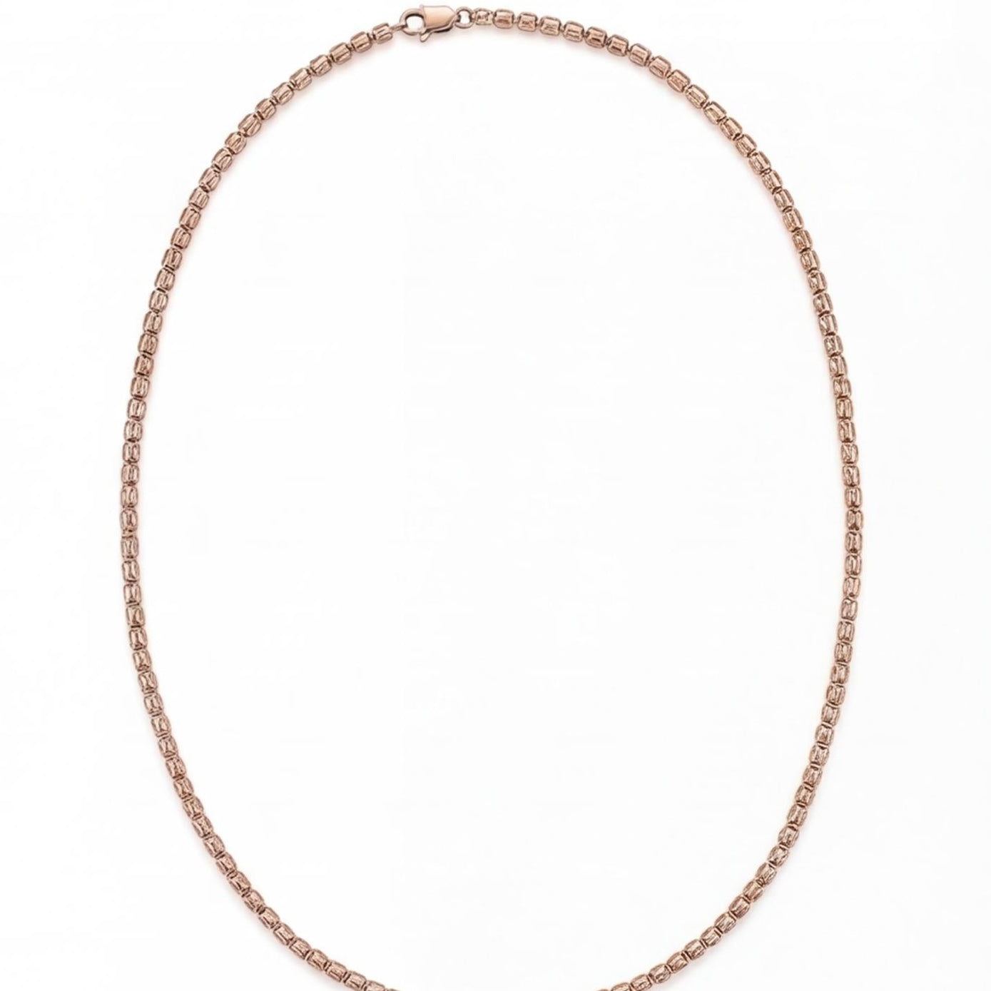 שרשרת זהב 14K רוז גולד חיתוך לייזר מק״ט 1001