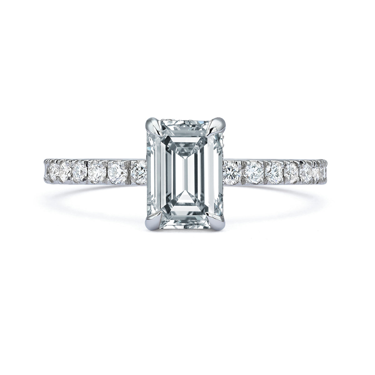 טבעת אירוסין עם יהלום אמרלד