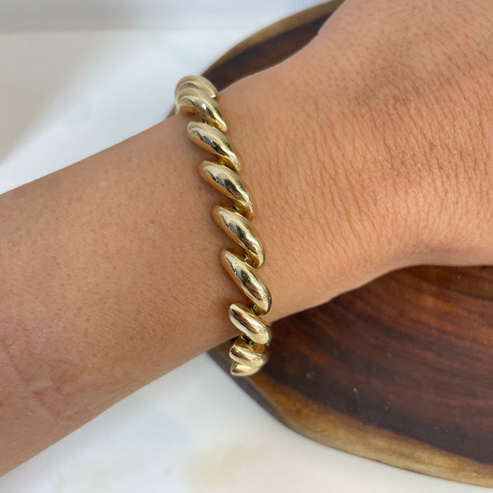 צמיד וינטג' אמיתי זהב צהוב 14K מק"ט 261