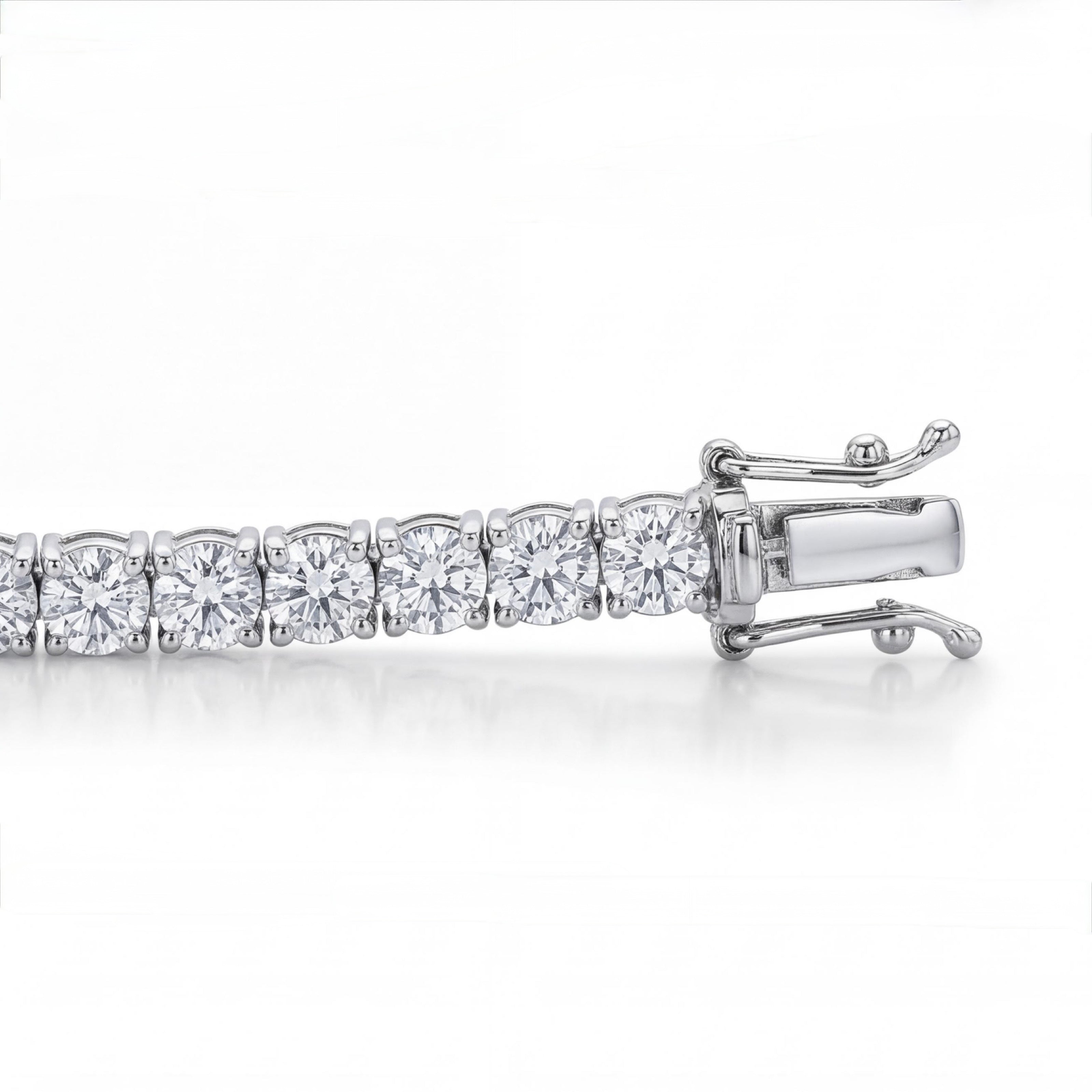 צמיד טניס זהב 18k לבן יהלומים טבעיים 5.80 קראט מק״ט 855