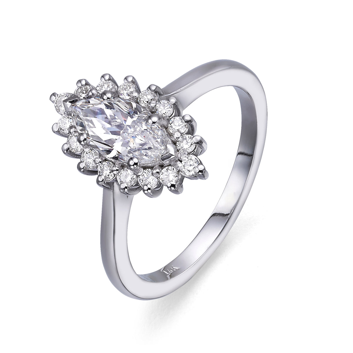 טבעת אירוסין יהלום מרקיזה