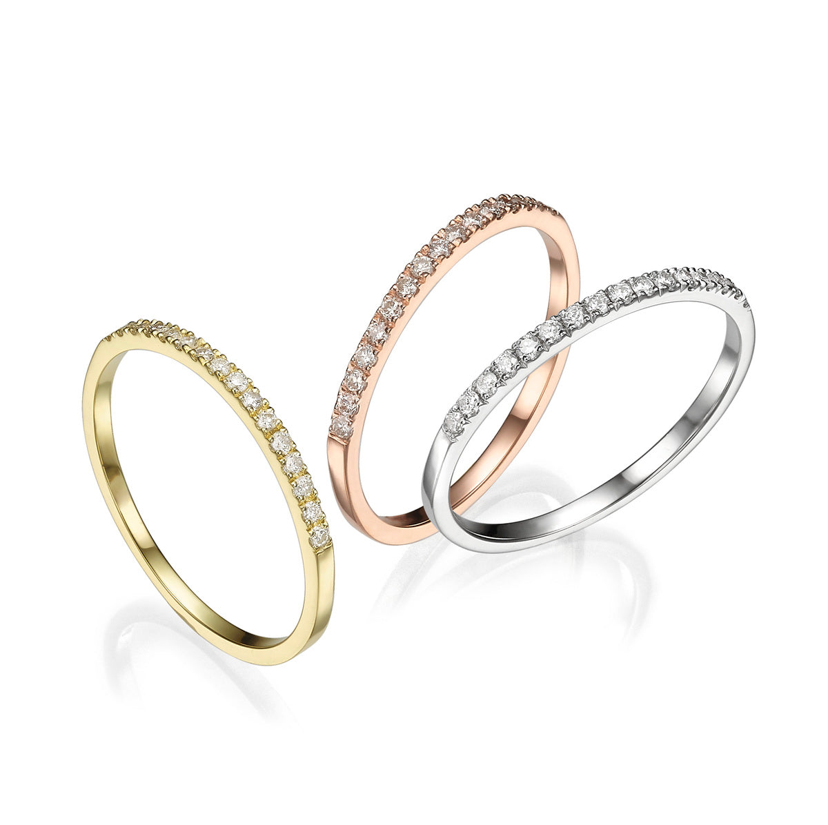 טבעת פס יהלומים