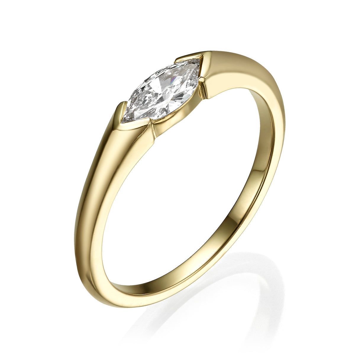 טבעת יהלום מרקיזה