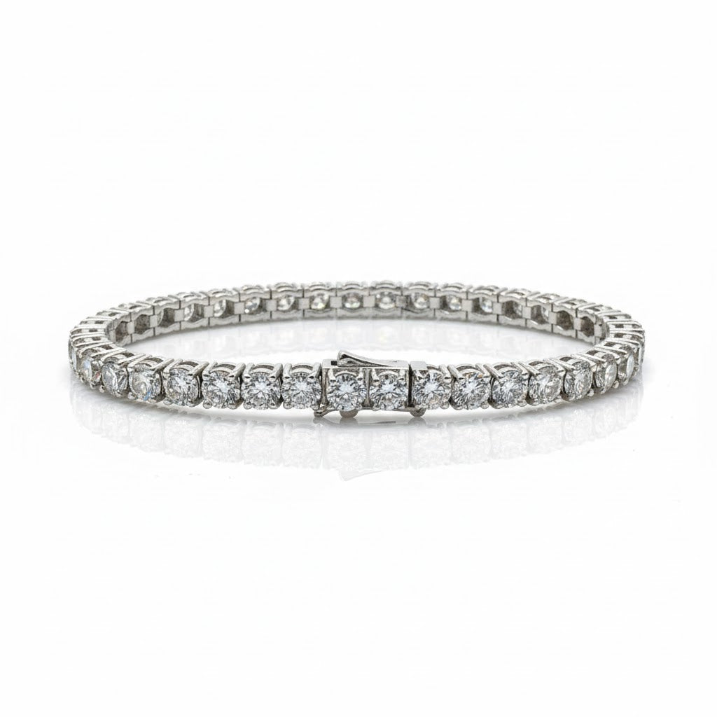 צמיד טניס יהלומים 11.85 קראט יהלומים צבע F ניקיון VS-SI זהב 14K לבן מק״ט 827