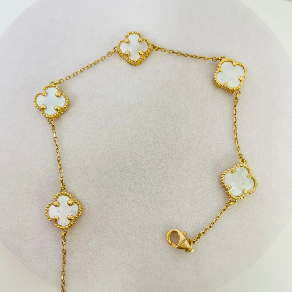 צמיד תלתנים זהב 14K צהוב מק"ט 486