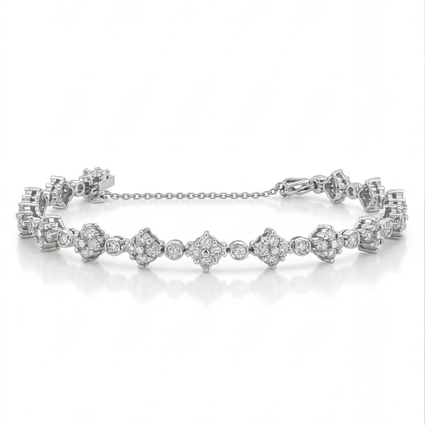 צמיד טניס זהב 14K יהלומים 2.00 קראט מק״ט 954