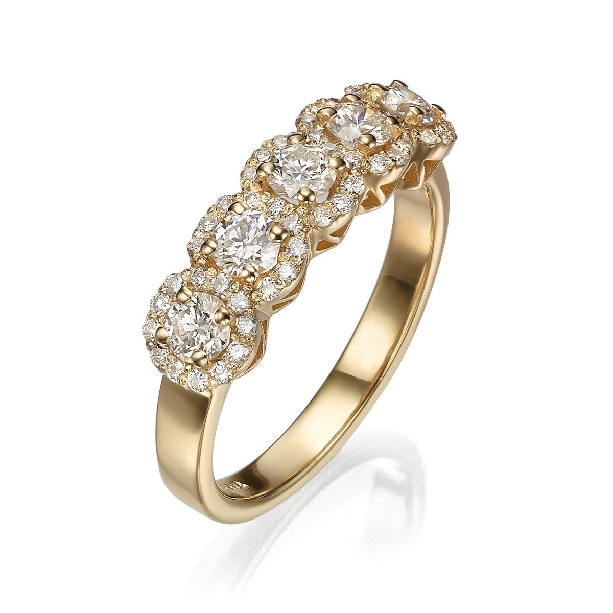 טבעת יהלומים חצי איטרניטי