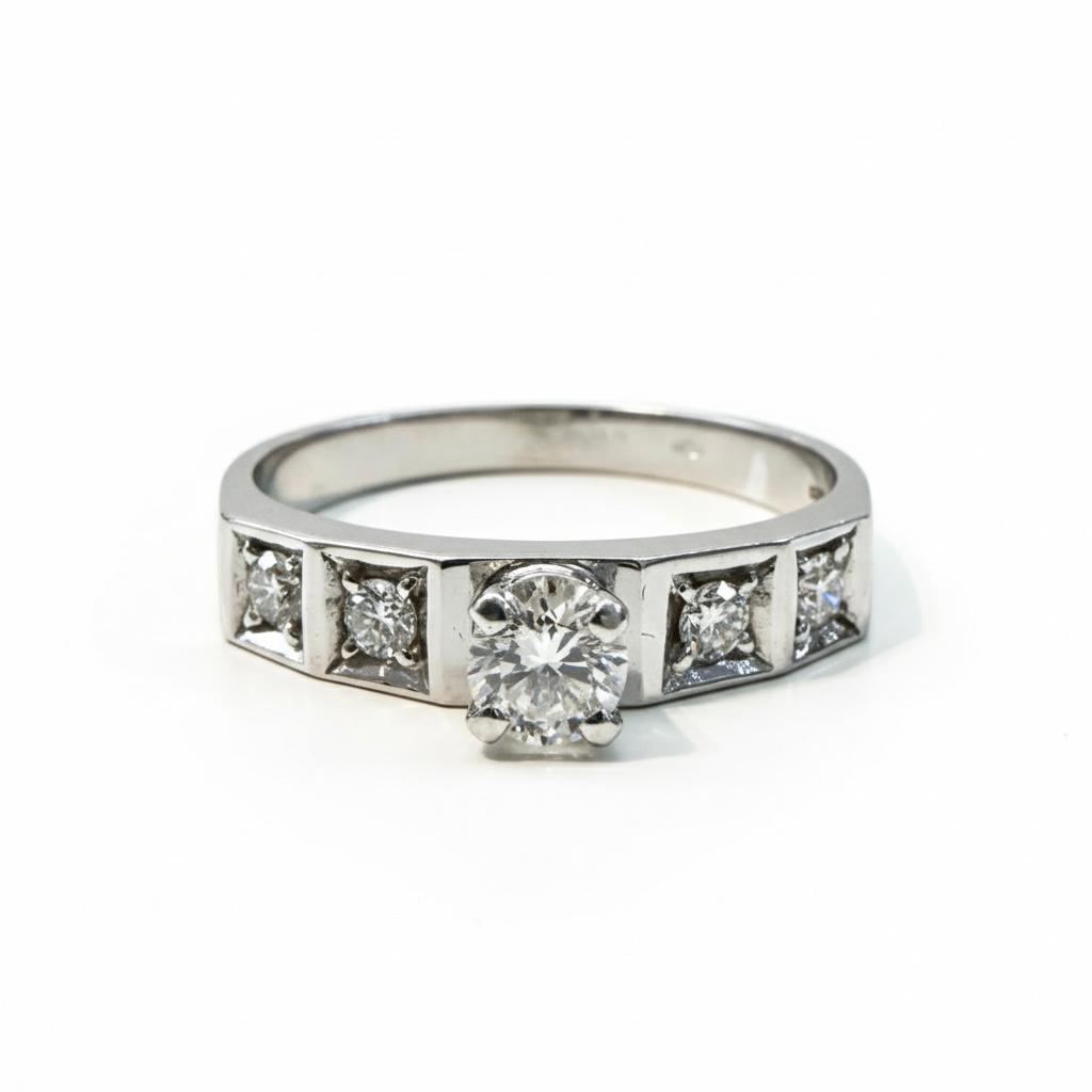 טבעת זהב 14K חמישה יהלומים 0.20 קראט מק״ט MN12