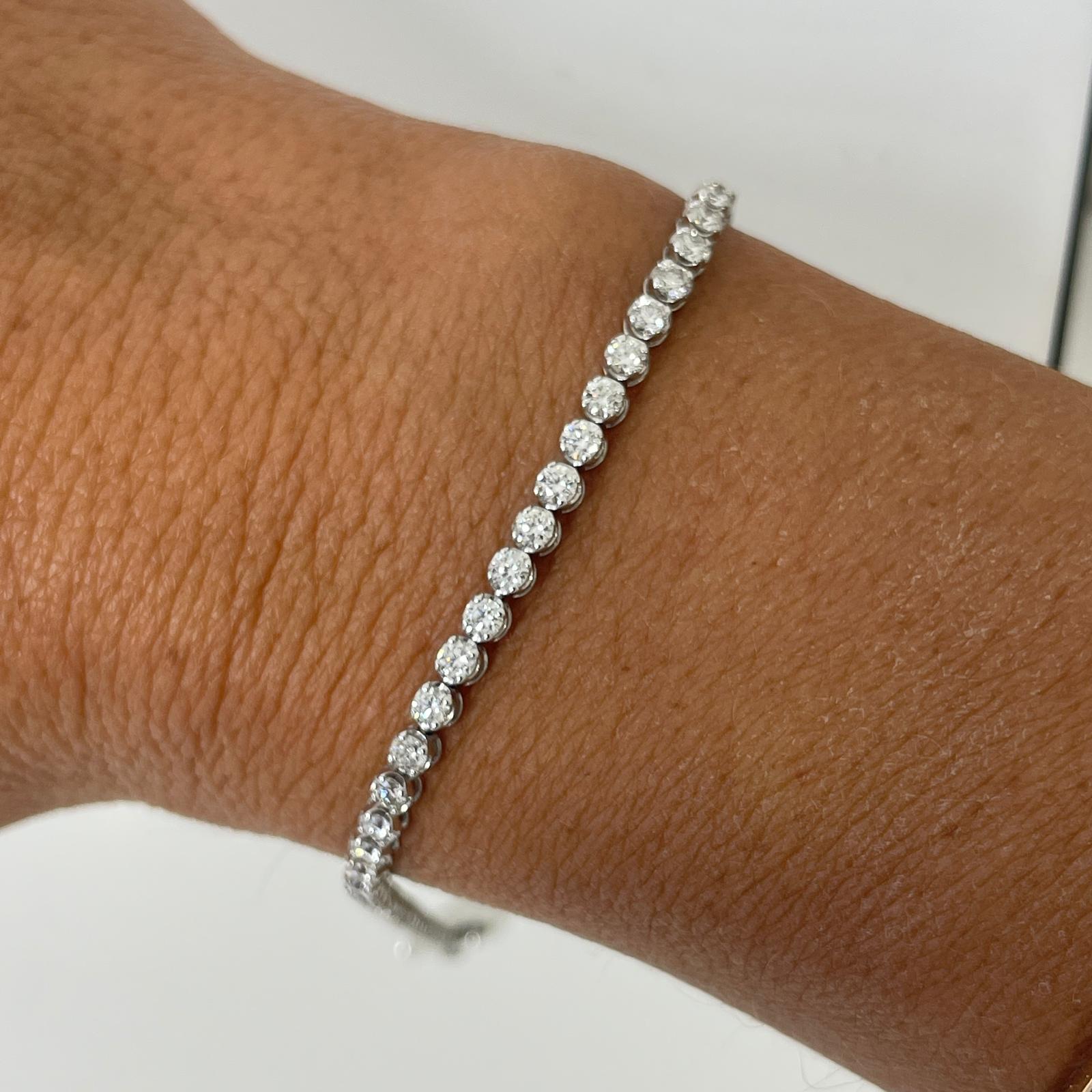 צמיד טניס זהב 18K יהלומים 3.00 קראט מק״ט 468