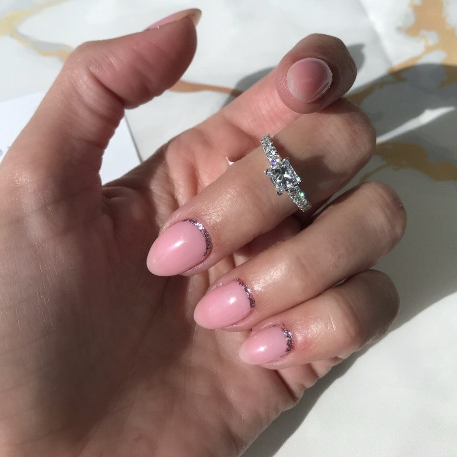 טבעת אירוסין יהלום פרינסס