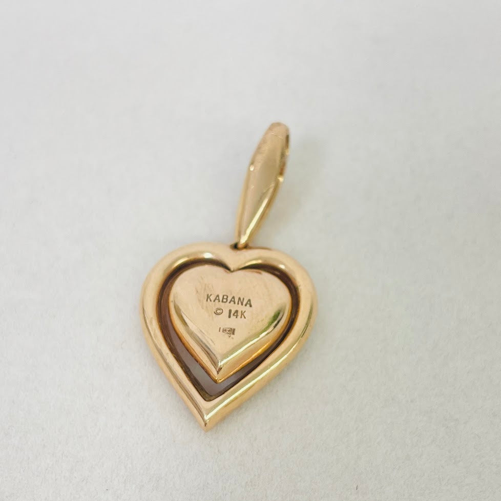 תליון זהב 14K רוז גולד משובץ באבן בצורת לב ויהלומים טבעיים במשקל 0.75 קראט צבע F ניקיון VS מק"ט 137