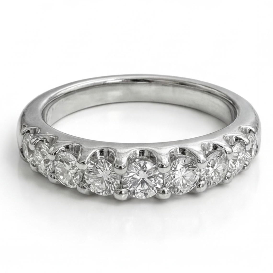 טבעת זהב 14K לבן 9 יהלומים מק״ט 960