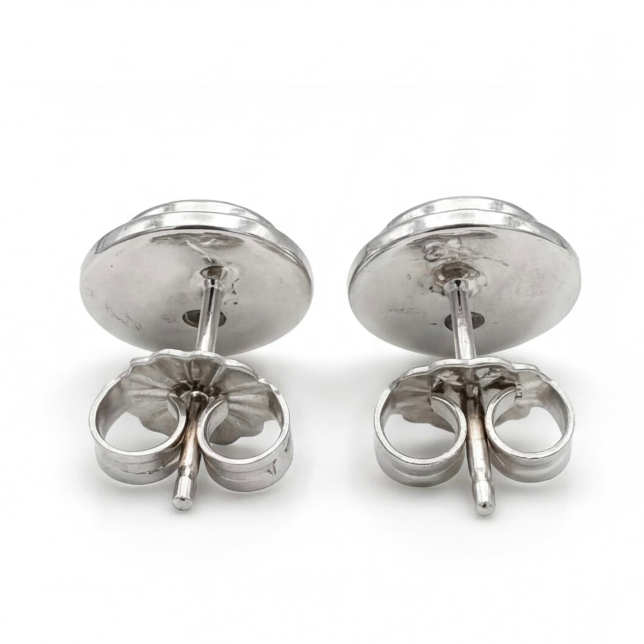 עגילים צמודים זהב 14K לבן יהלומים טבעיים 0.80 קראט מק״ט 993