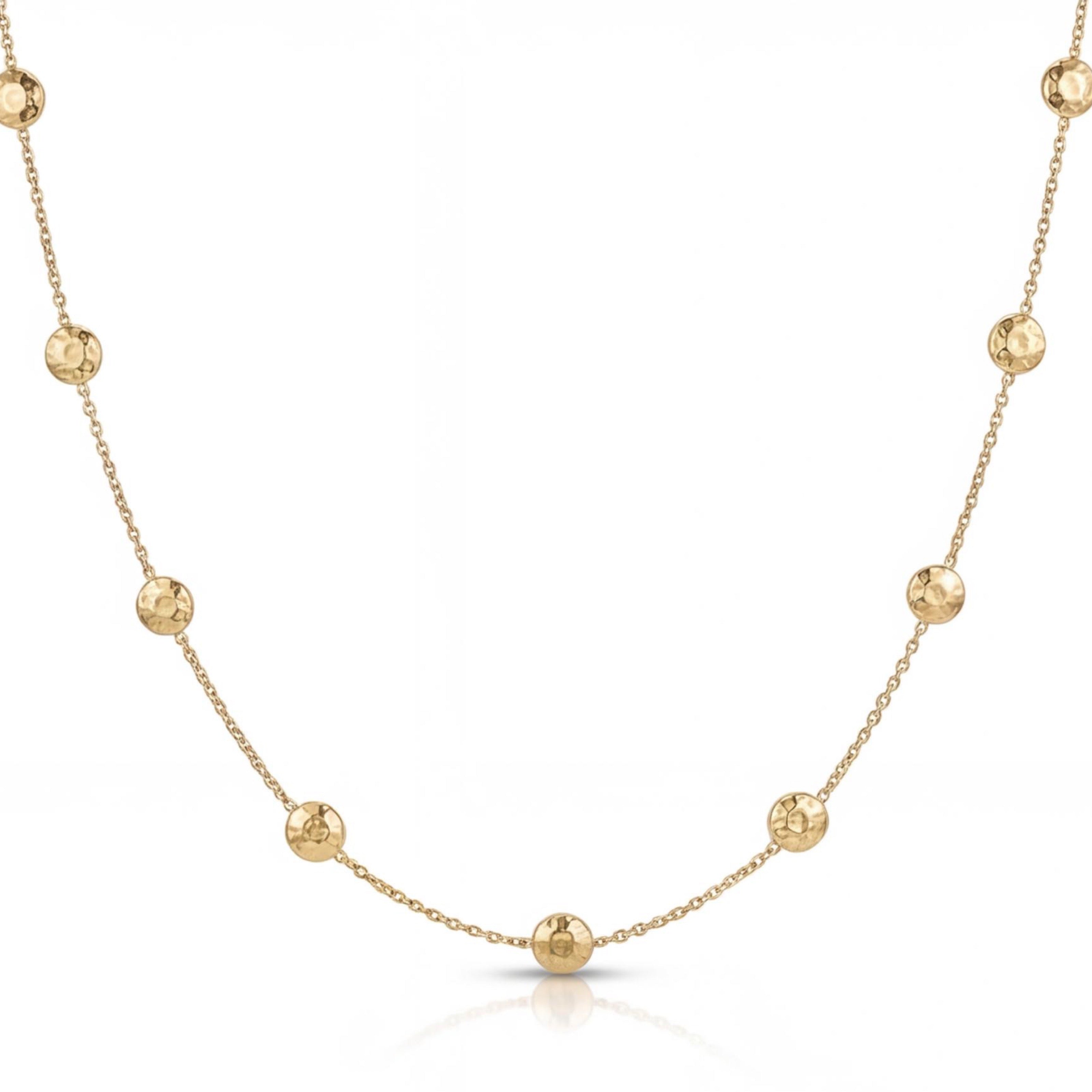 שרשרת זהב 18K צהוב דסקיות זהב מק״ט 879