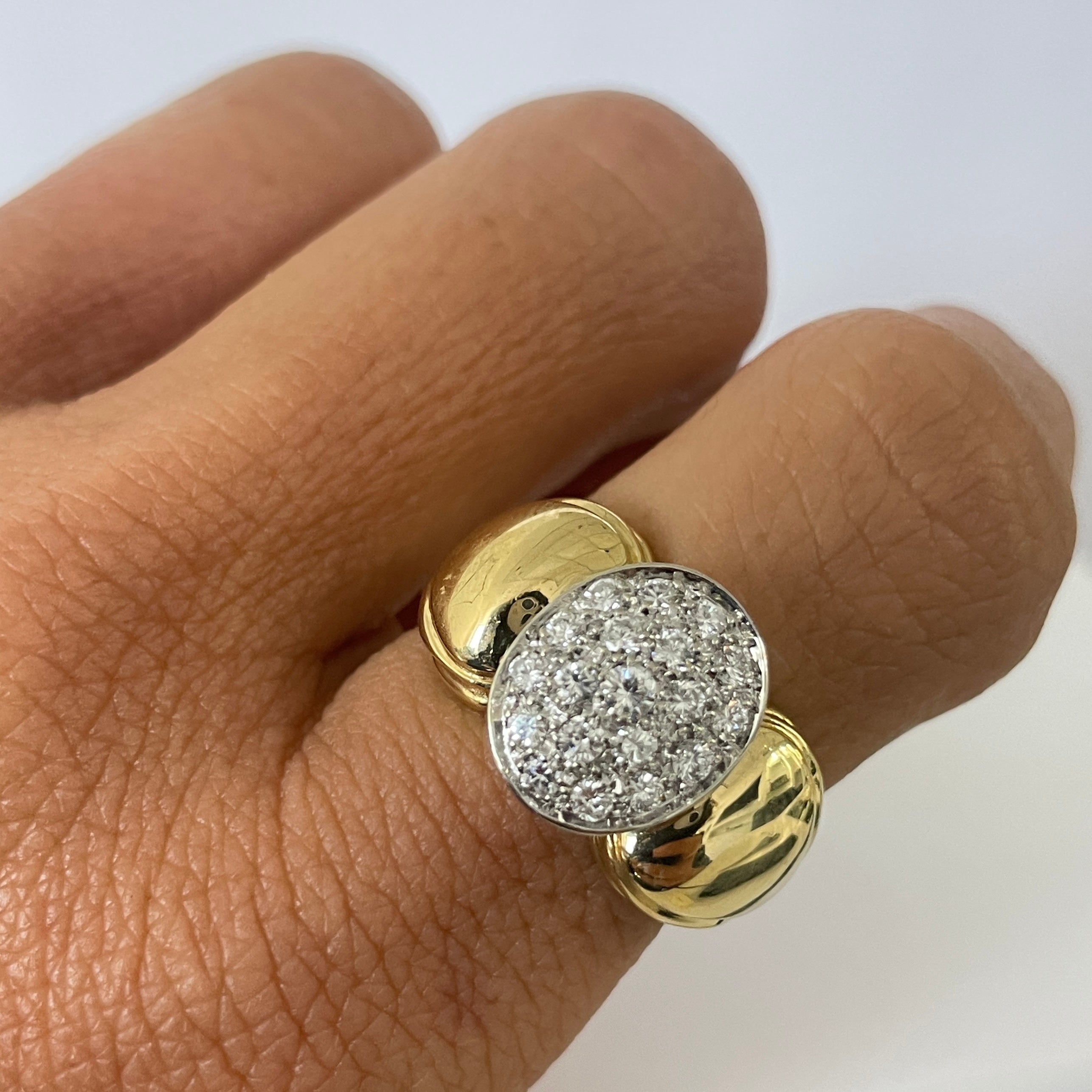 טבעת יהלומים טבעיים 0.55 קראט צבע E ניקיון VS זהב 18K צהוב מק"ט 596