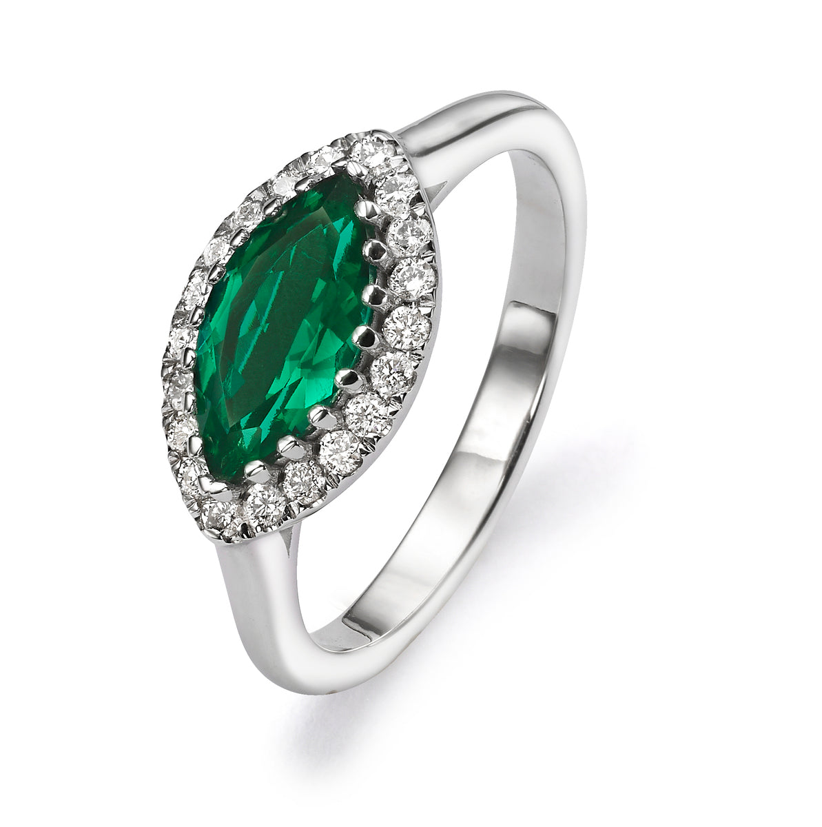 טבעת יהלומים דגם EMERALD