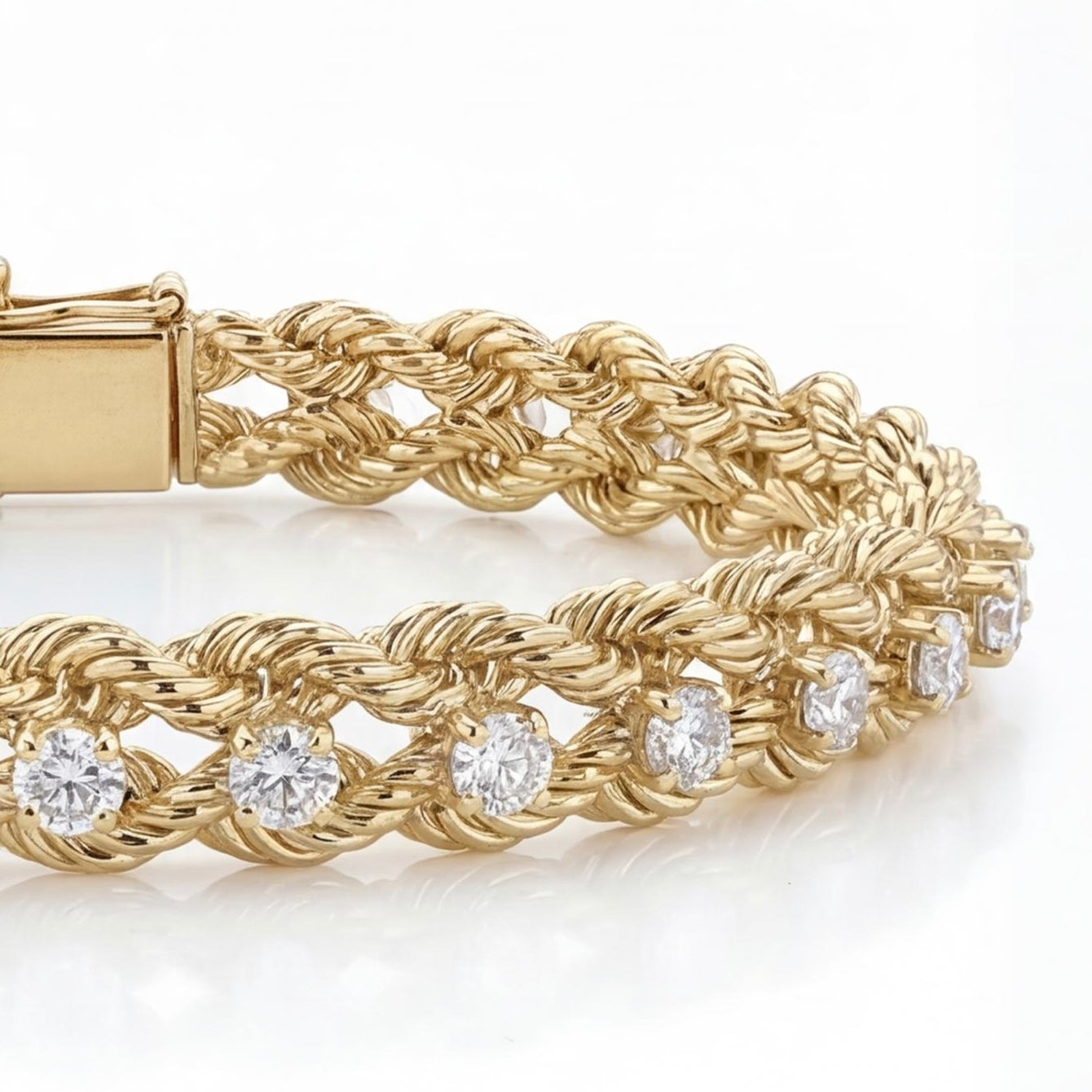 צמיד זהב 14K צהוב יהלומים טבעיים 1.85 קראט מק״ט 949