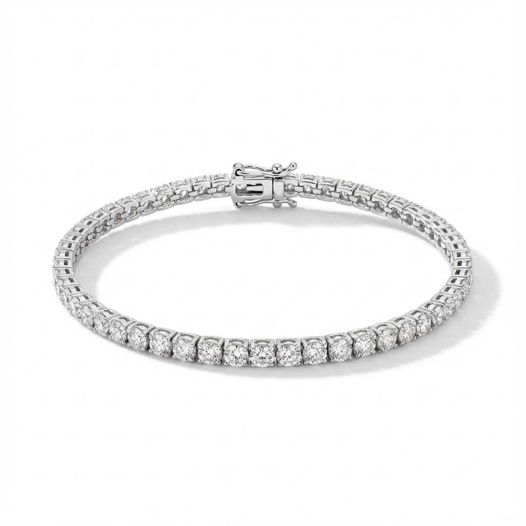 צמיד טניס יהלומים טבעיים 2.00 קראט יהלומים צבע F ניקיון VS זהב 14K לבן מק״ט 812