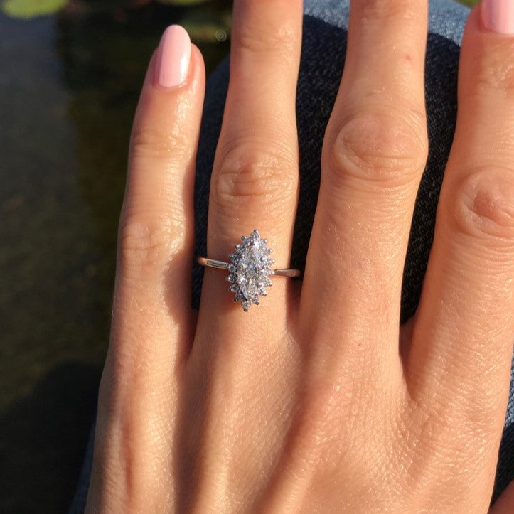 טבעת אירוסין יהלום מרקיזה