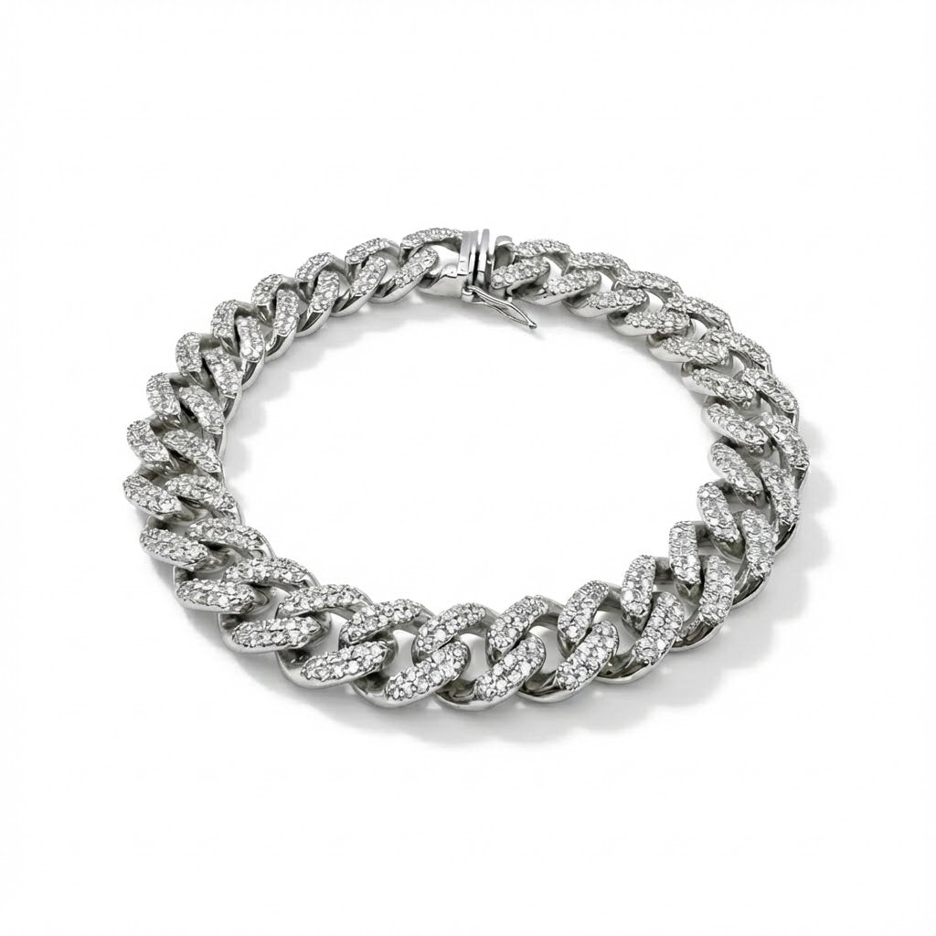 צמיד קובני זהב 14K יהלומים 4.00 קראט מק״ט 407