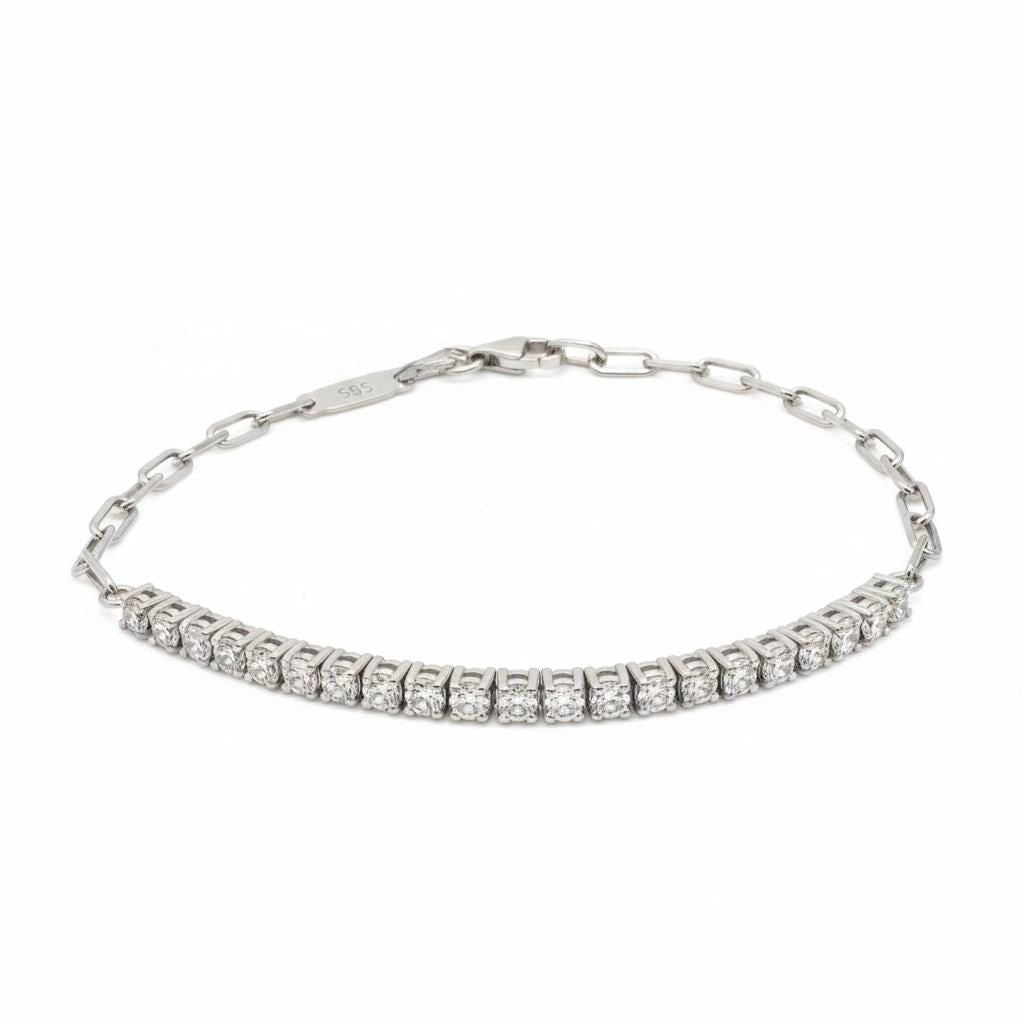 צמיד חצי טניס זהב 14K יהלומים 1.02 קראט מק״ט 755