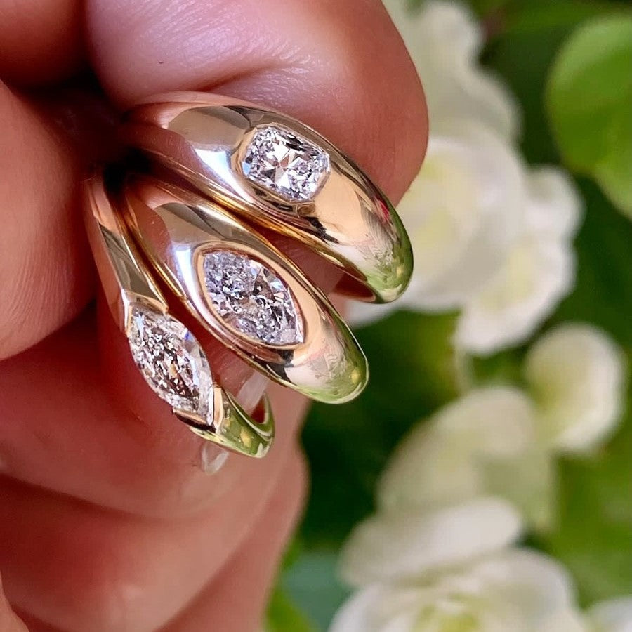 טבעת יהלום מרקיזה