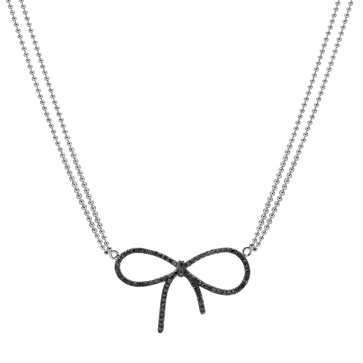 שרשרת מעוצבת עם יהלומים שחורים