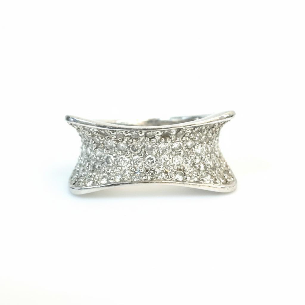 טבעת יהלומים טבעיים 1.05 קראט צבע F ניקיון VS - SI זהב 14K לבן מק״ט 810