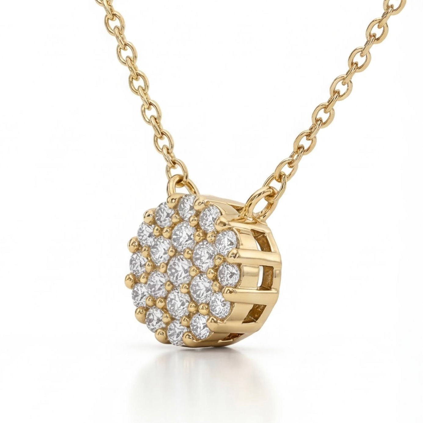 שרשרת זהב 18K צהוב יהלומים מק״ט 990