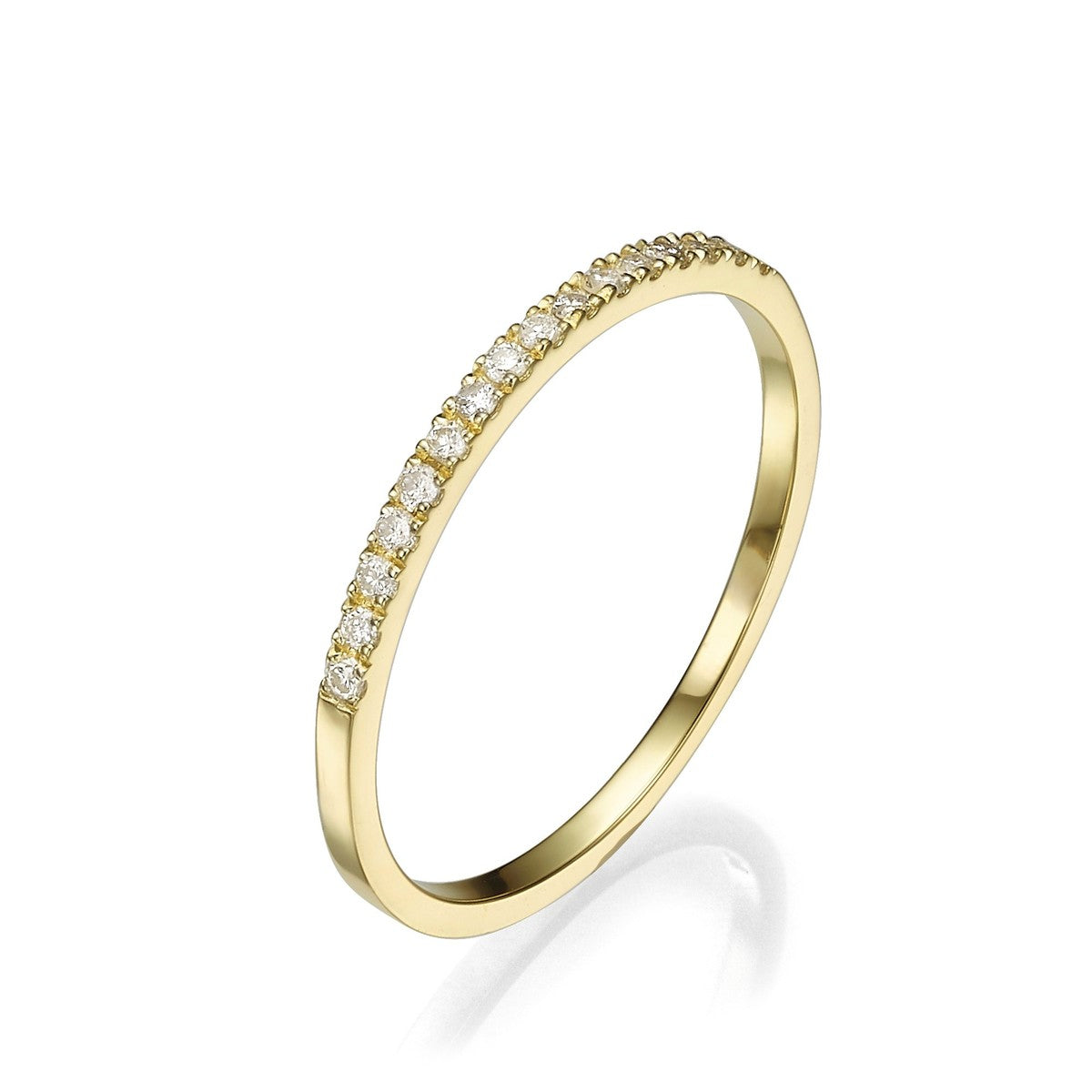 טבעת פס יהלומים