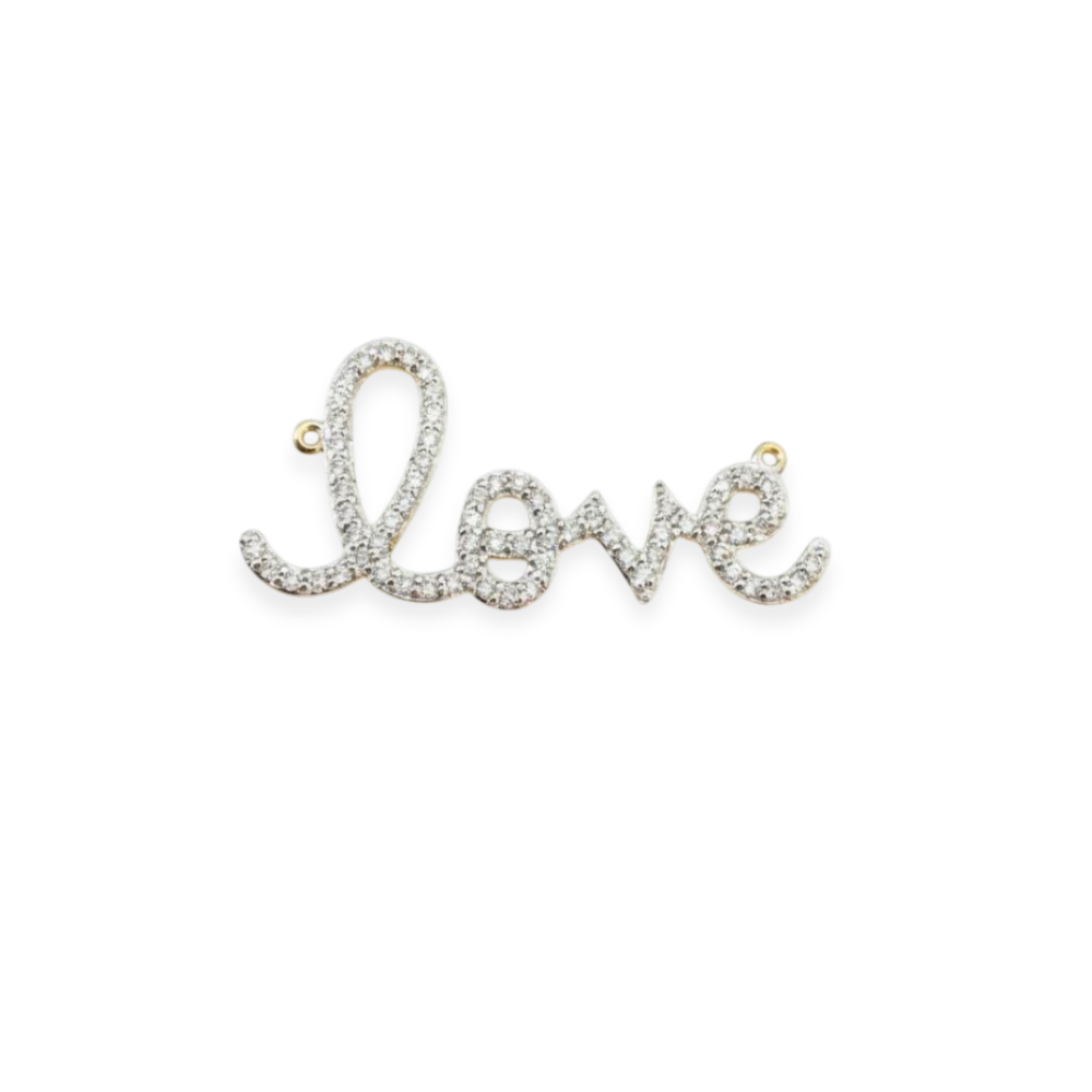 תליון זהב 14K יהלומים "Love" מק״ט 687