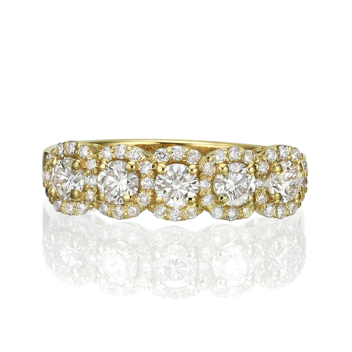 טבעת יהלומים חצי איטרניטי