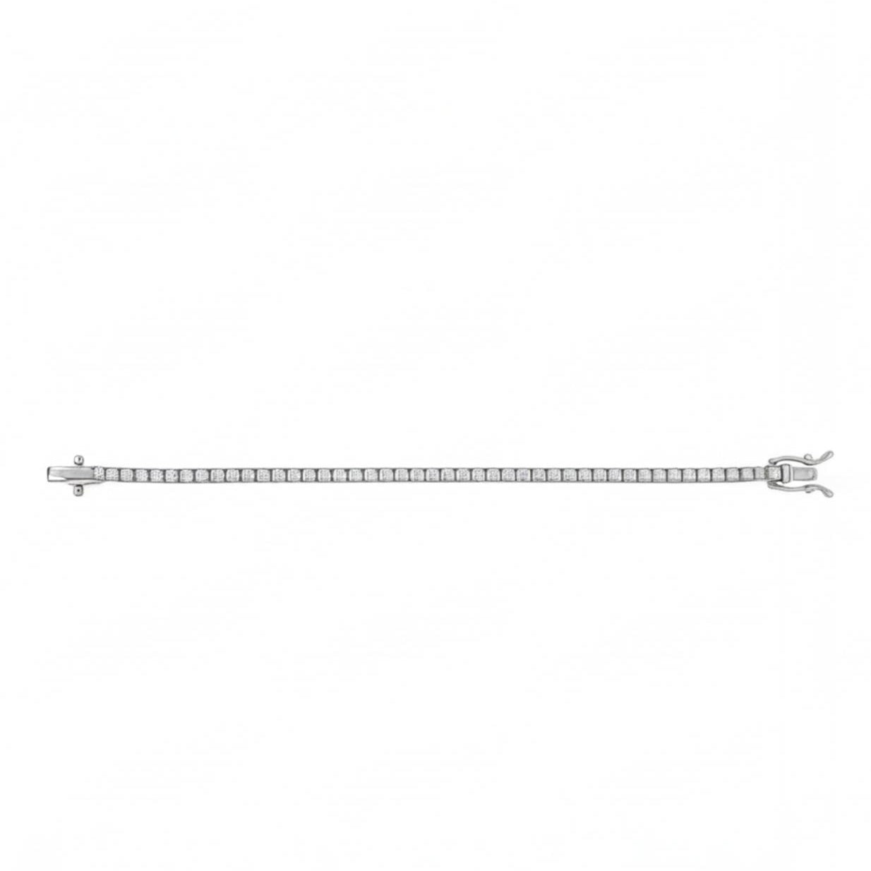 צמיד טניס זהב 14K לבן יהלומים טבעיים 1.00 קראט מק״ט 980