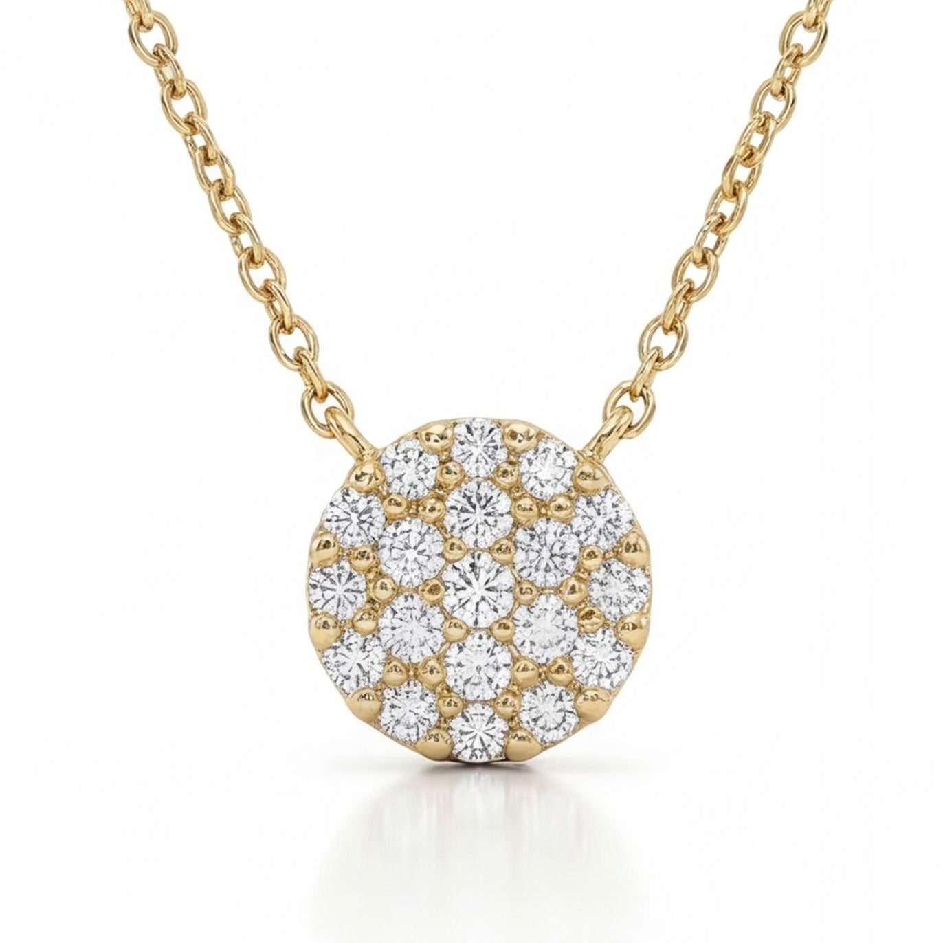 שרשרת זהב 18K צהוב יהלומים מק״ט 990