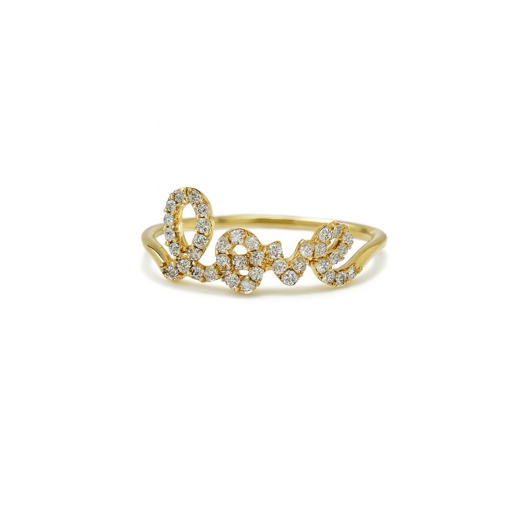 טבעת זהב 14K יהלומים "Love" מק"ט 599