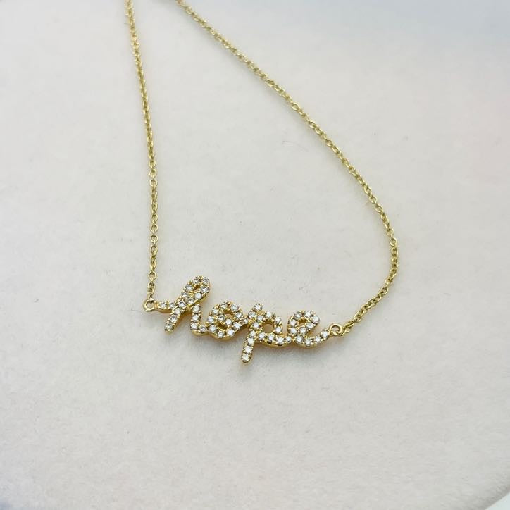 צמיד יהלומים טבעיים 0.14 קראט בעיצוב ״Hope" צבע F ניקיון VS זהב 14K צהוב מק"ט 618