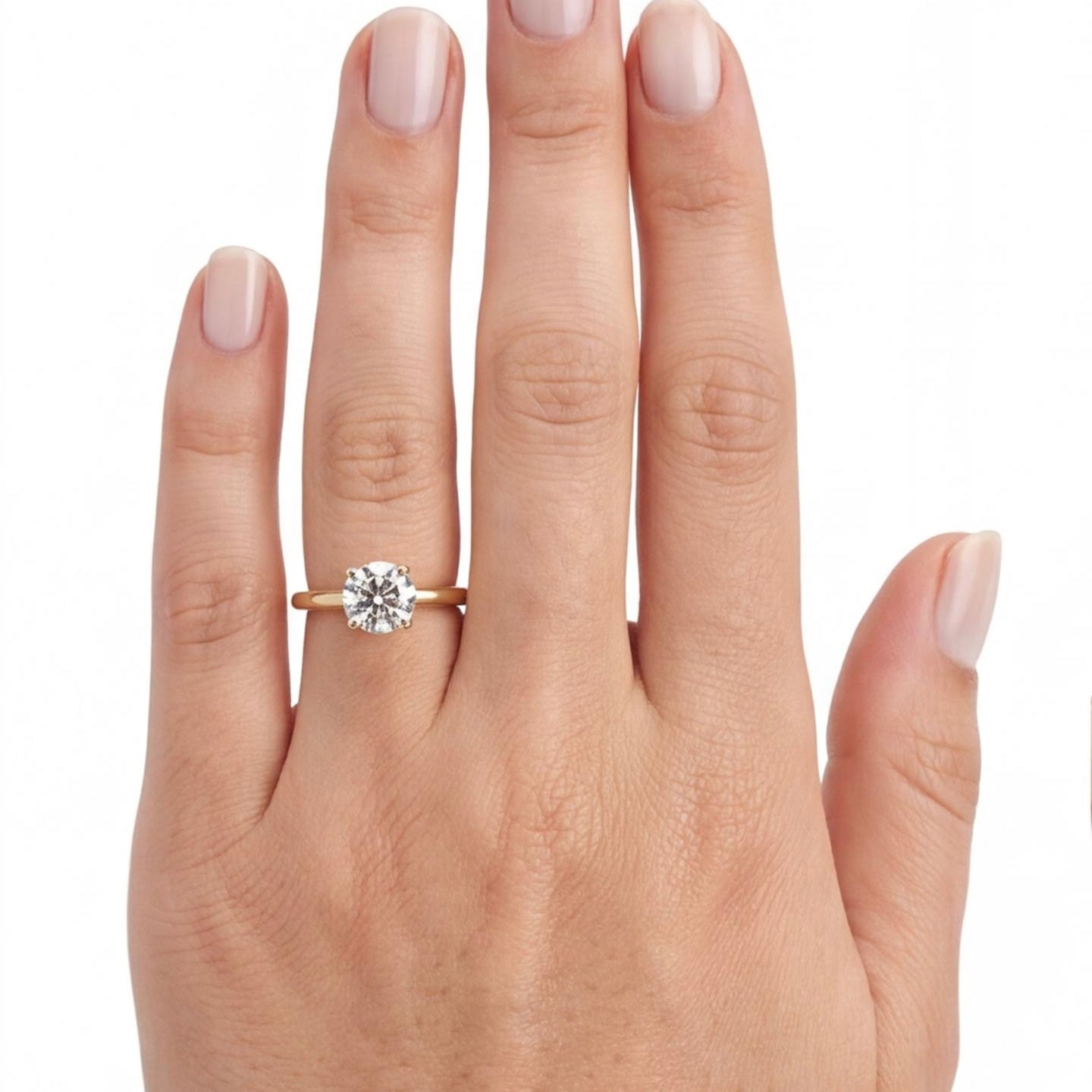 טבעת זהב 14K צהוב יהלום סוליטר 0.71 קראט טבעי GIA מק״ט 1026