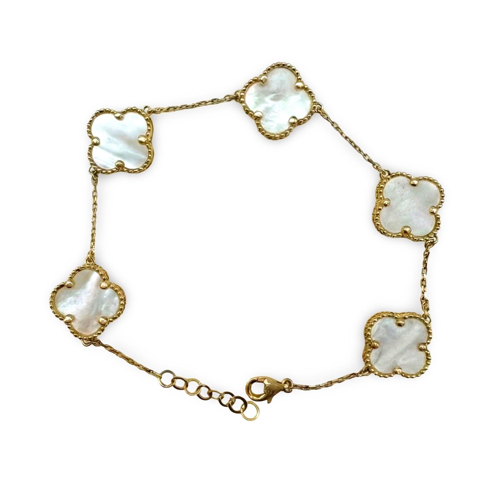 צמיד תלתנים גדולים זהב 14K צהוב מק"ט 488