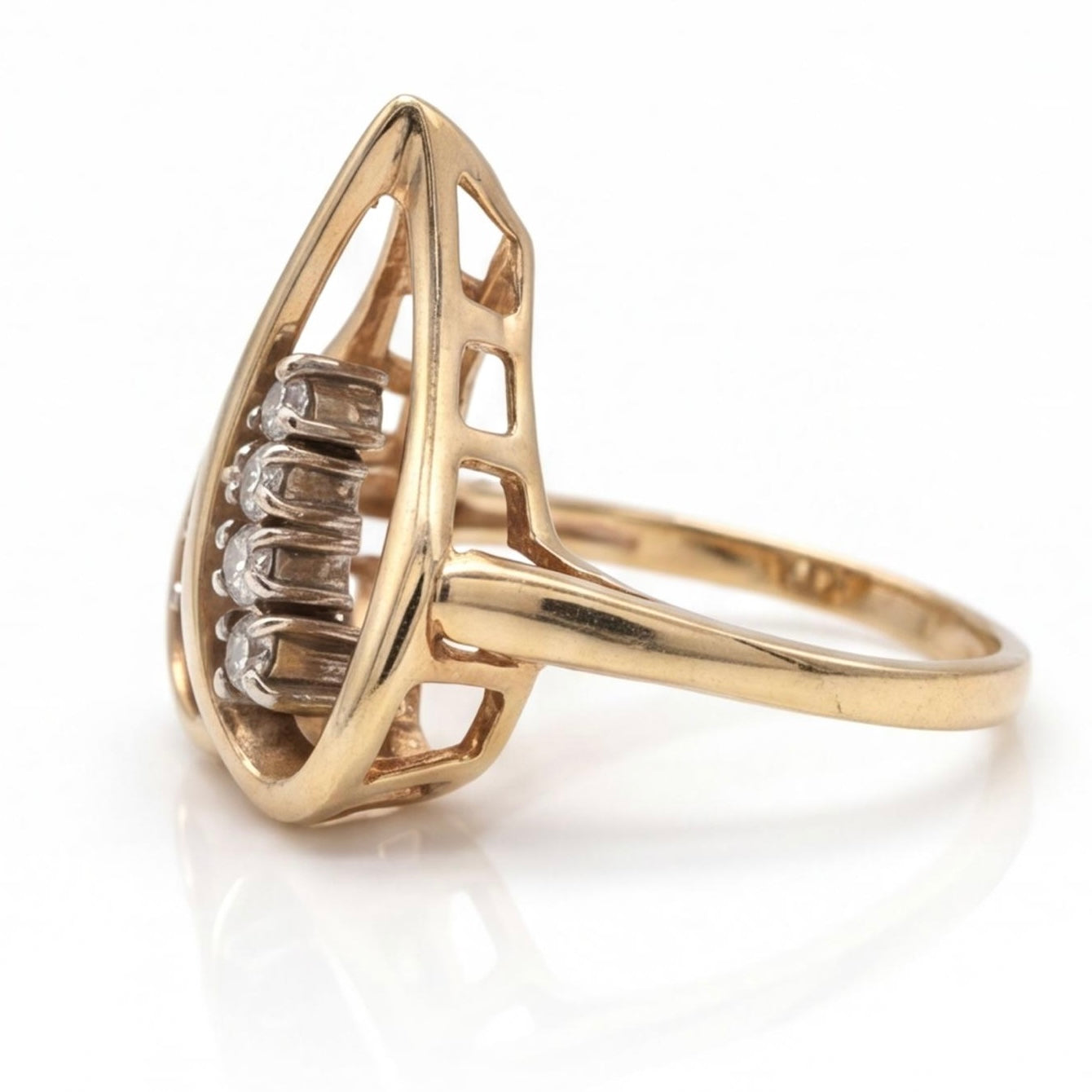 טבעת זהב 14K יהלומים 0.21 קראט מק״ט 308