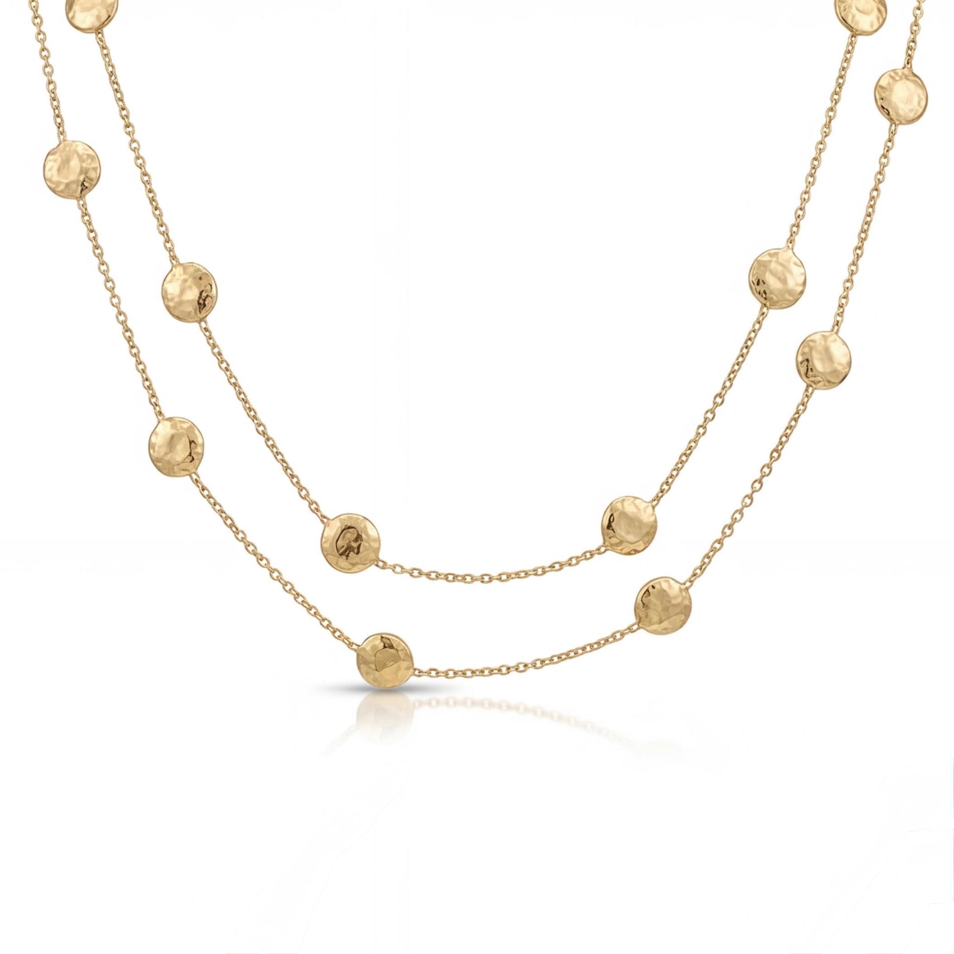 שרשרת זהב 18K צהוב דסקיות זהב מק״ט 879