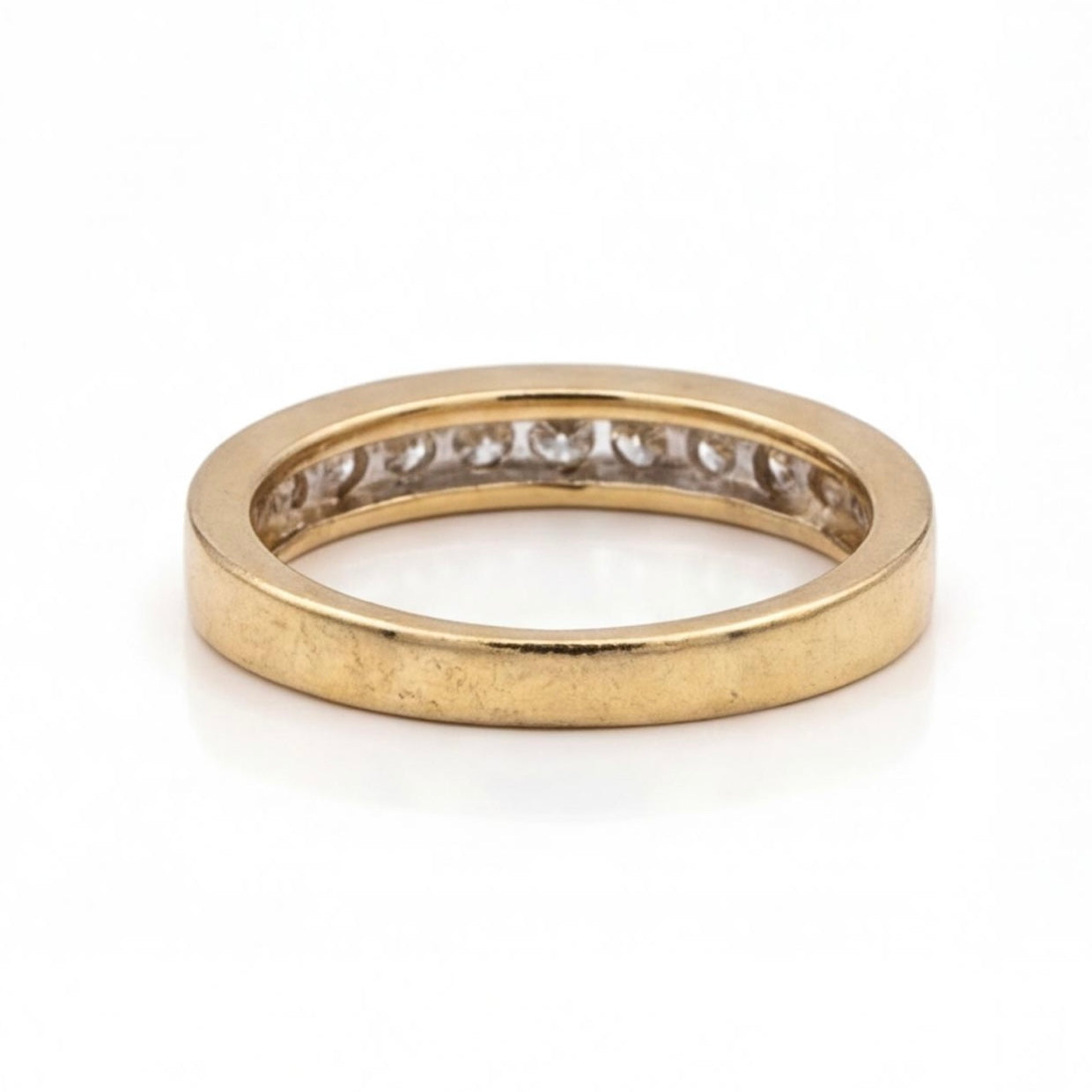 טבעת פס זהב 14K צהוב יהלומים 0.36 קראט מק״ט 963