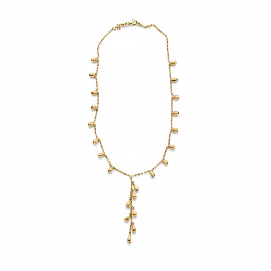 שרשרת זהב טיפות HSTERN זהב 18K צהוב מק״ט E100