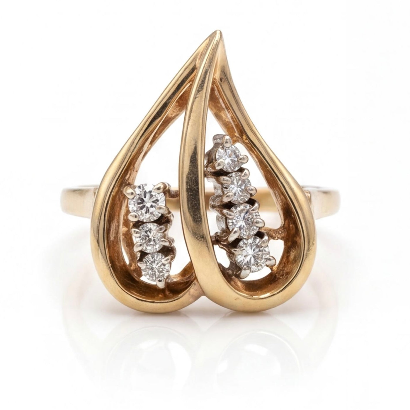 טבעת זהב 14K יהלומים 0.21 קראט מק״ט 308