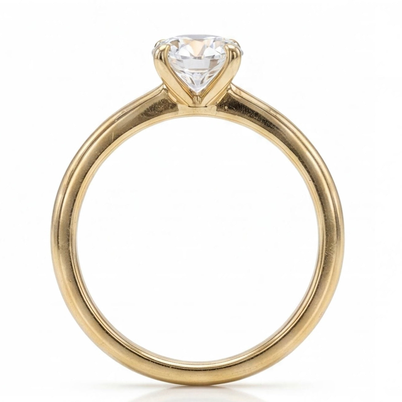 טבעת זהב 14K צהוב יהלום סוליטר 0.71 קראט טבעי GIA מק״ט 1026