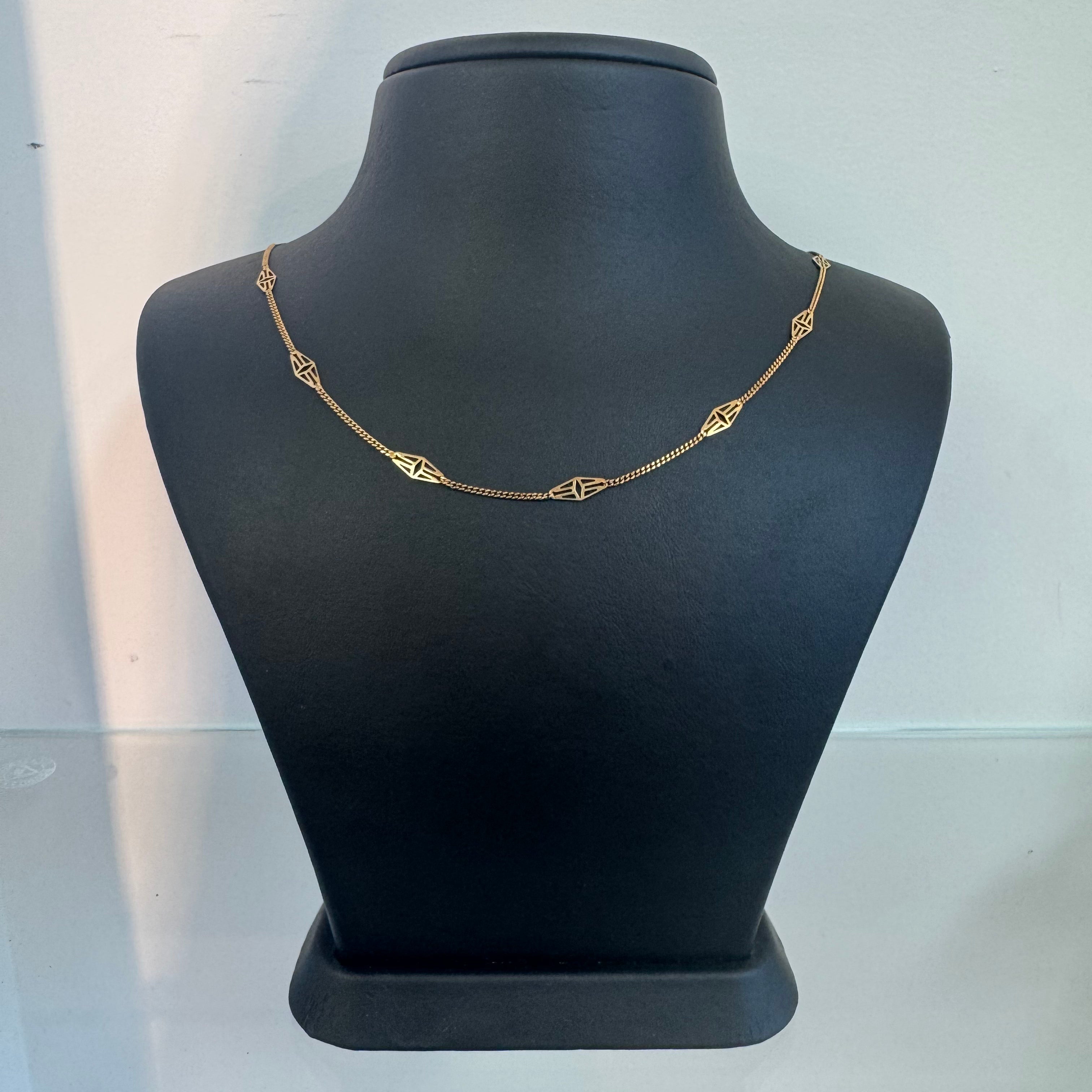 שרשרת זהב 14K זהב צהוב
